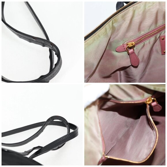 PRADA Tote Bag Nylon 2way Black Gold Auth - Picture 14 of 15